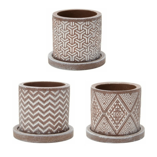 KRALIX Cement Designer Round Planter Pots Two Grey Wash Pots with Drainage Hole and Tray for All House Plants 2 Piece Gift Set Cactus Flower and Herbs Grey Wash KRALIX Cement Designer Round Planter Pots Two Grey Wash Pots with Drainage Hole and Tray for All House Plants 2 Piece Gift Set Cactus Flower and Herbs Grey Wash